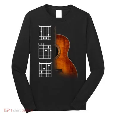 Acoustic Guitar Chords Long Sleeve Shirt