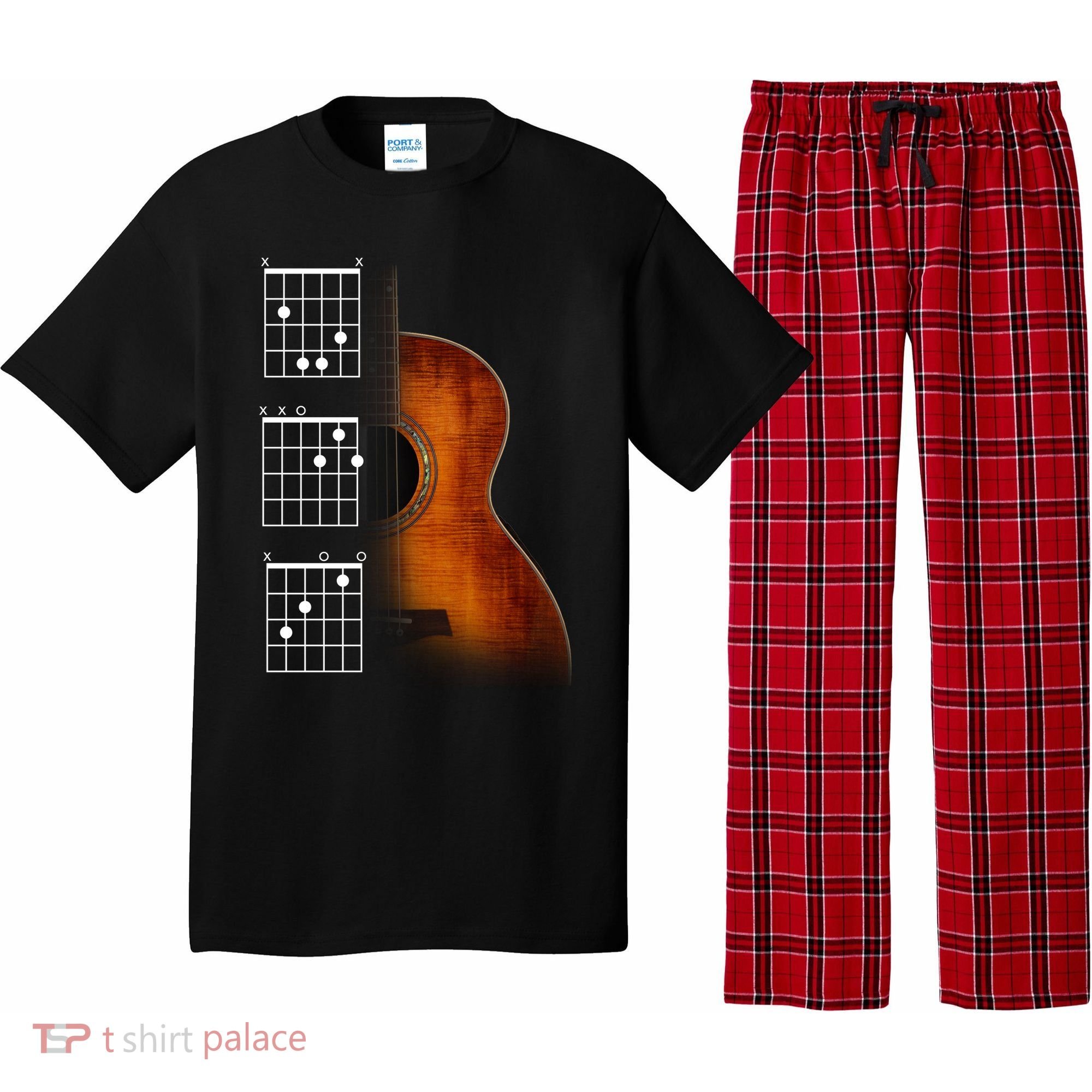 Acoustic Guitar Chords Pajama Set