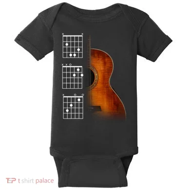 Acoustic Guitar Chords Baby Bodysuit