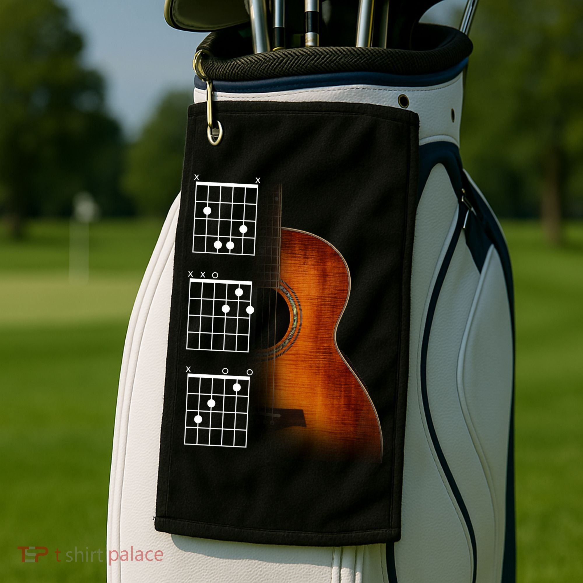 Acoustic Guitar Chords Golf Towel