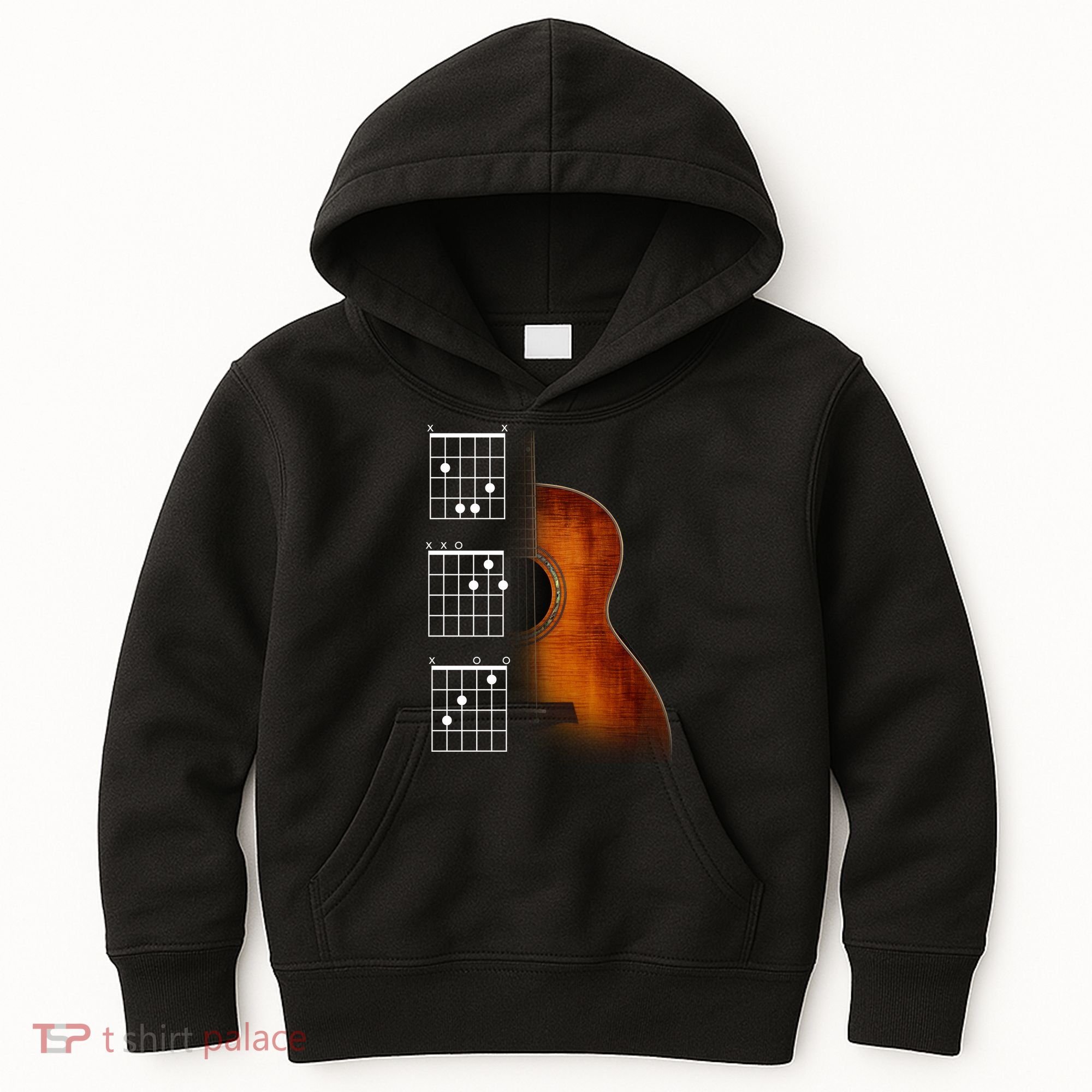 Acoustic Guitar Chords Kids Hoodie