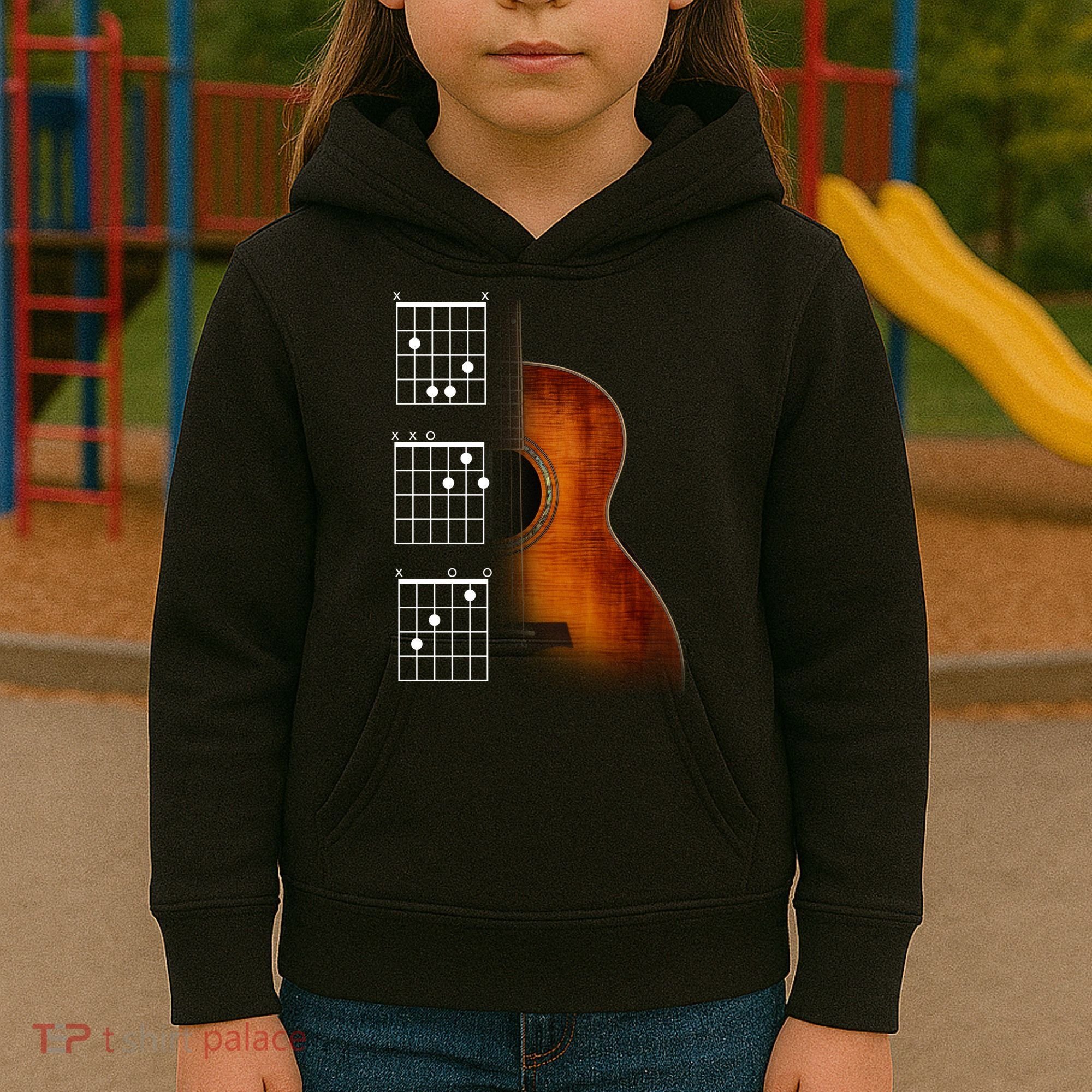 Acoustic Guitar Chords Kids Hoodie