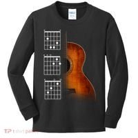 Acoustic Guitar Chords Kids Long Sleeve Shirt thumb 0