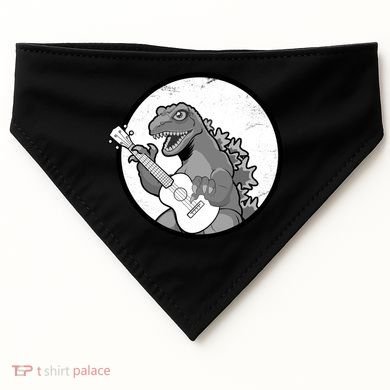 Acoustic Guitar Dinosaur USA-Made Doggie Bandana