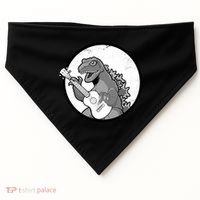 Acoustic Guitar Dinosaur USA-Made Doggie Bandana thumb 0