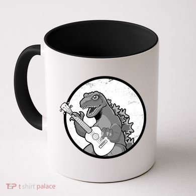 Acoustic Guitar Dinosaur Coffee Mug