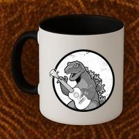Acoustic Guitar Dinosaur Coffee Mug thumb 2