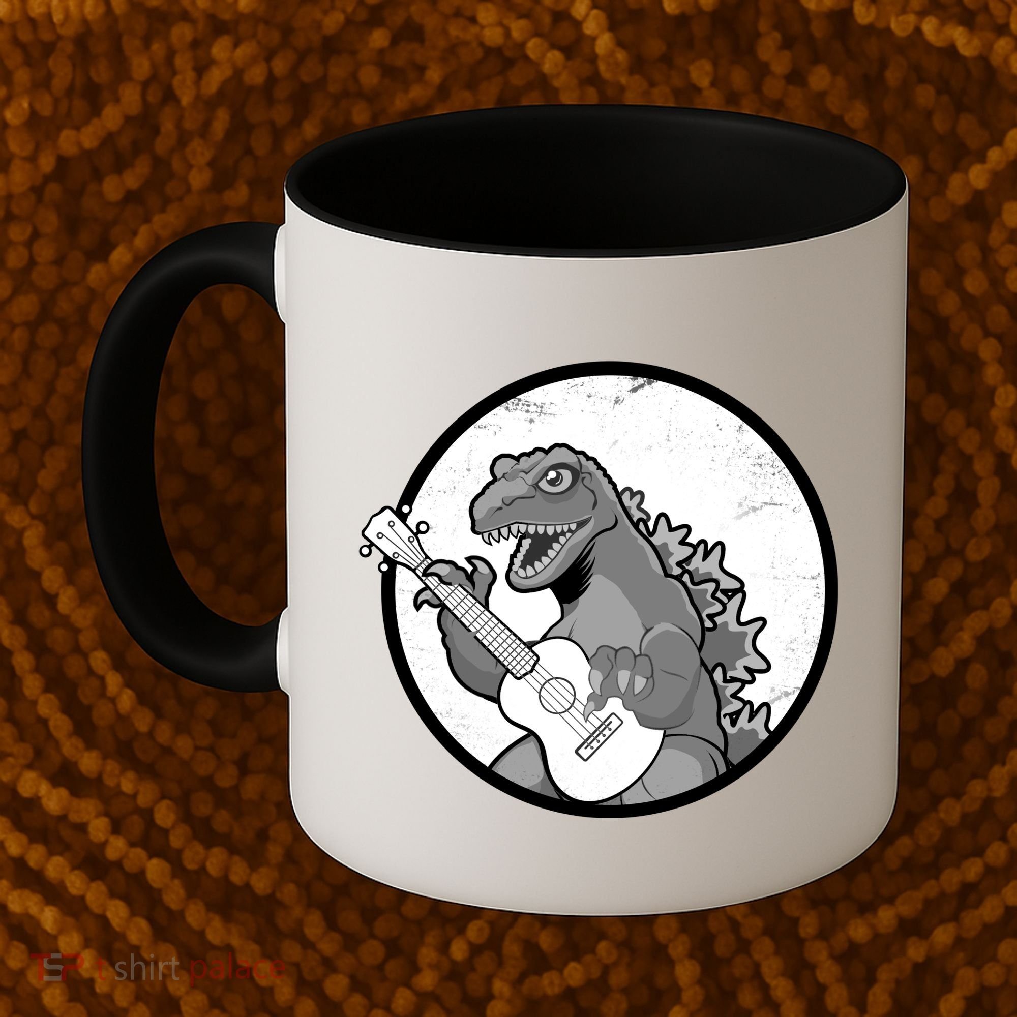 Acoustic Guitar Dinosaur Coffee Mug