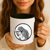 Acoustic Guitar Dinosaur Coffee Mug thumb 3