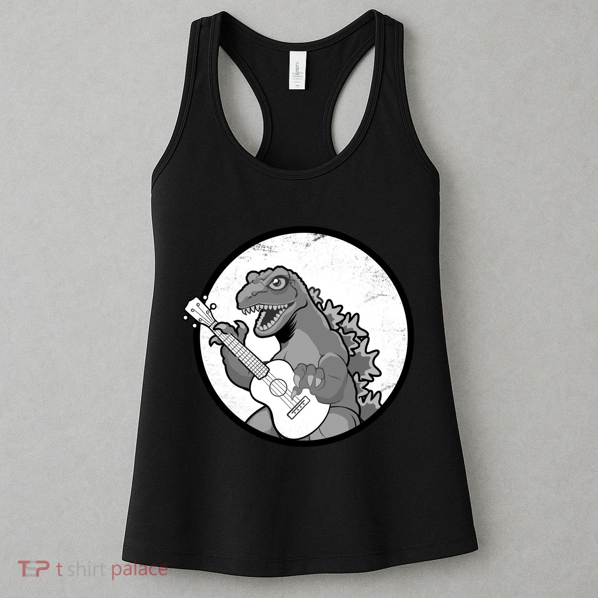 Acoustic Guitar Dinosaur Women's Tank Top