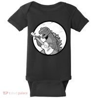 Acoustic Guitar Dinosaur Baby Bodysuit thumb 0