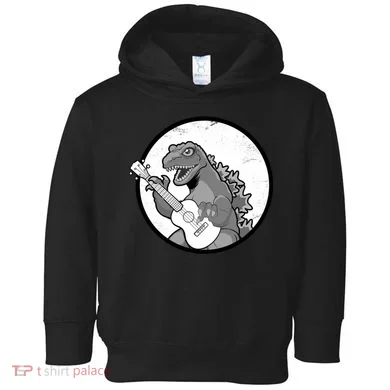 Acoustic Guitar Dinosaur Toddler Hoodie