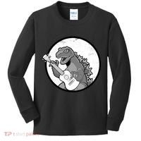 Acoustic Guitar Dinosaur Kids Long Sleeve Shirt thumb 0