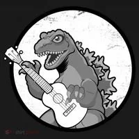 Acoustic Guitar Dinosaur Kids Long Sleeve Shirt thumb 2