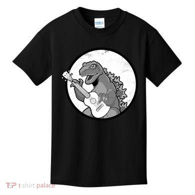 Acoustic Guitar Dinosaur Kids T-Shirt