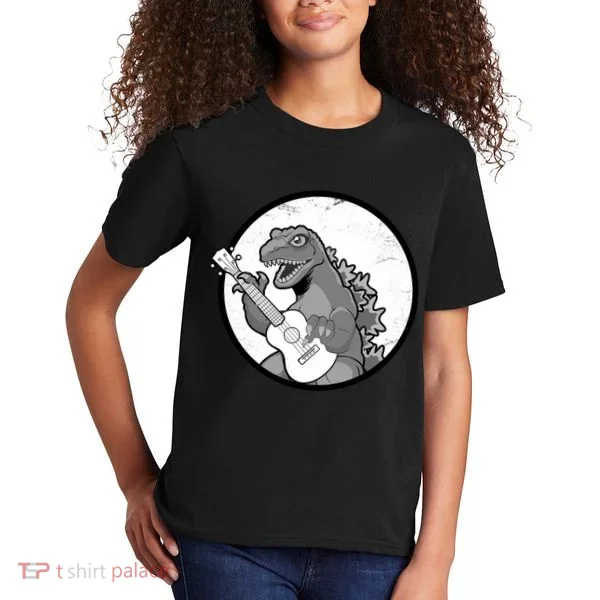 Acoustic Guitar Dinosaur Kids T-Shirt