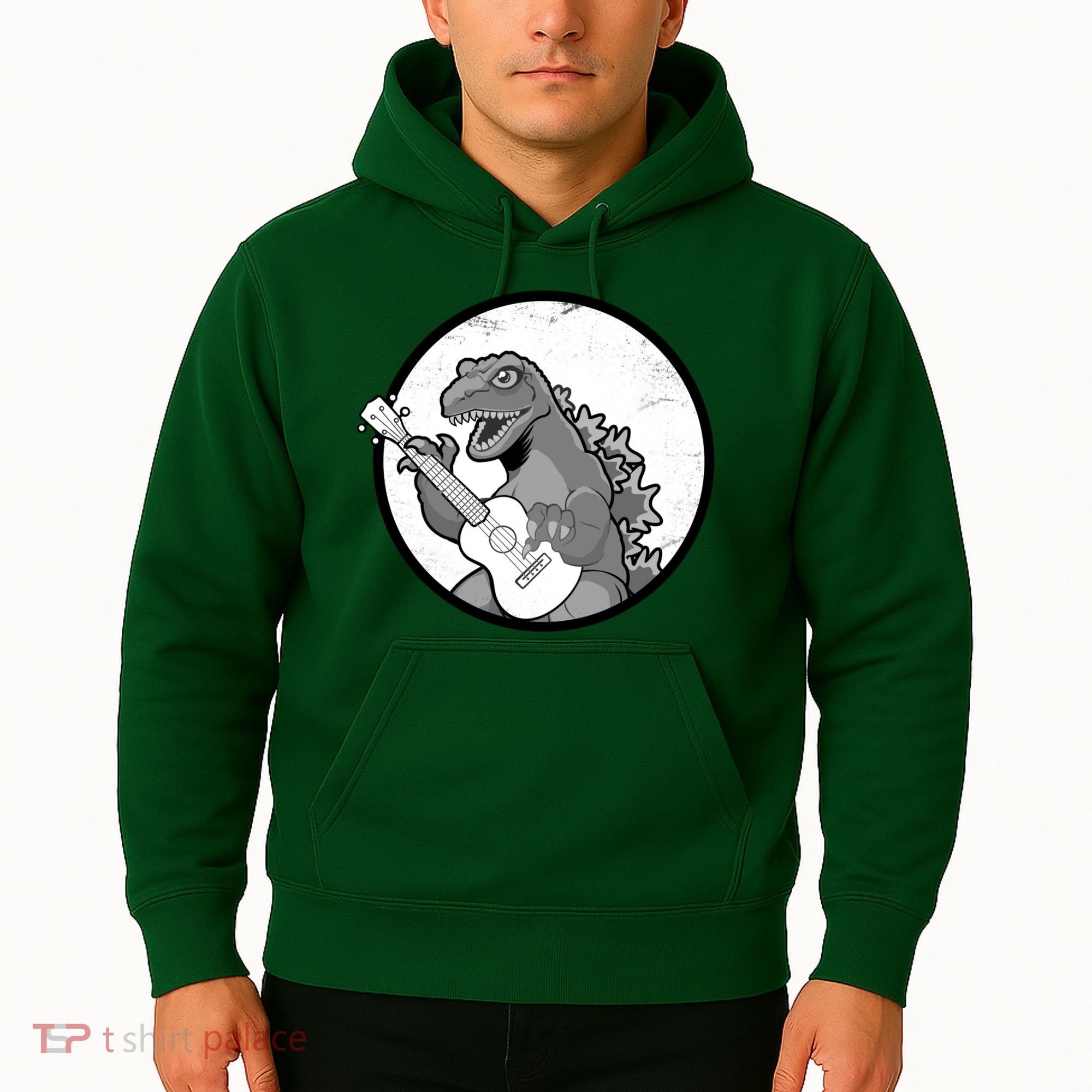 Acoustic Guitar Dinosaur Hoodie