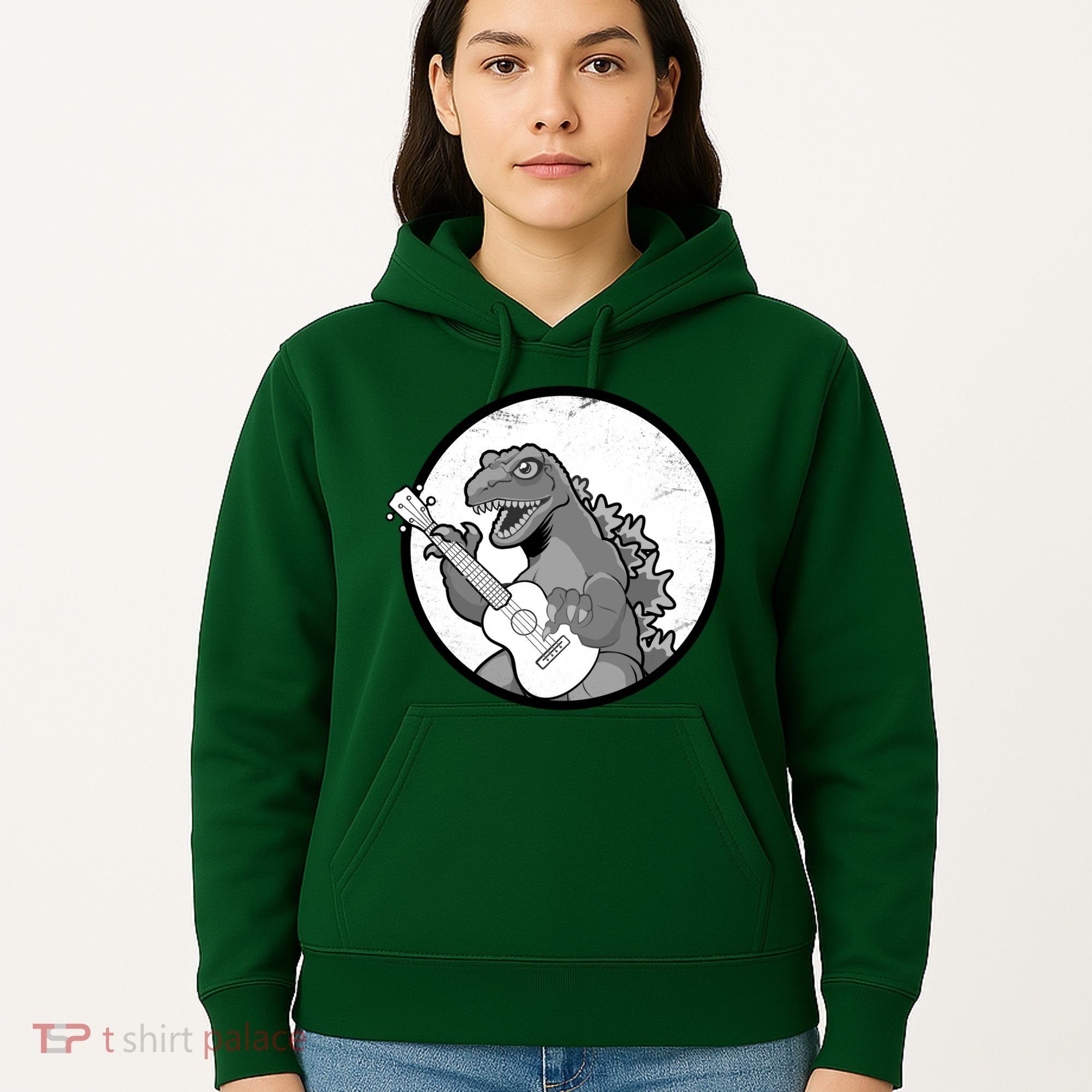 Acoustic Guitar Dinosaur Hoodie