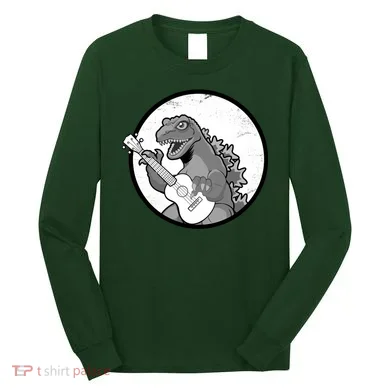 Acoustic Guitar Dinosaur Long Sleeve Shirt