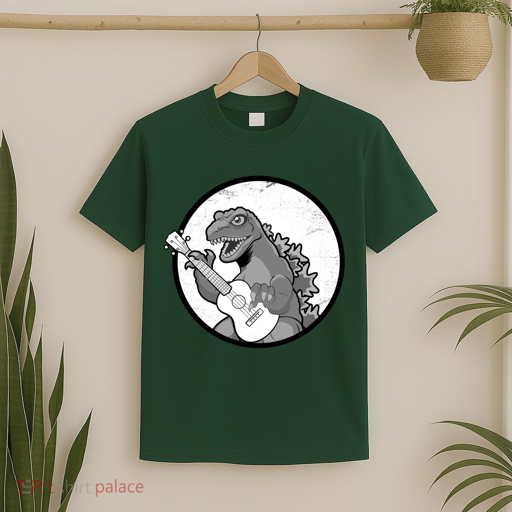 Acoustic Guitar Dinosaur T-Shirt