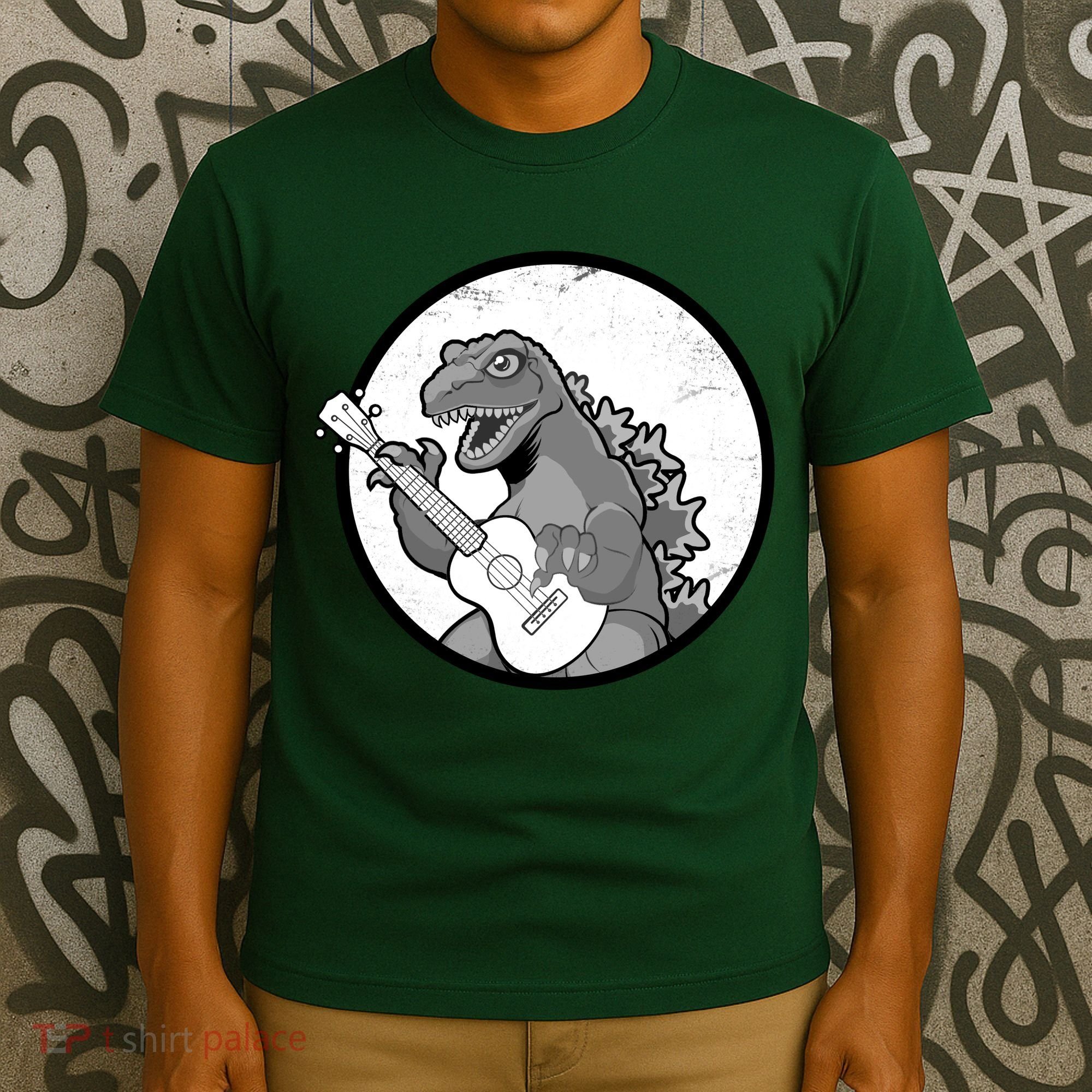 Acoustic Guitar Dinosaur T-Shirt