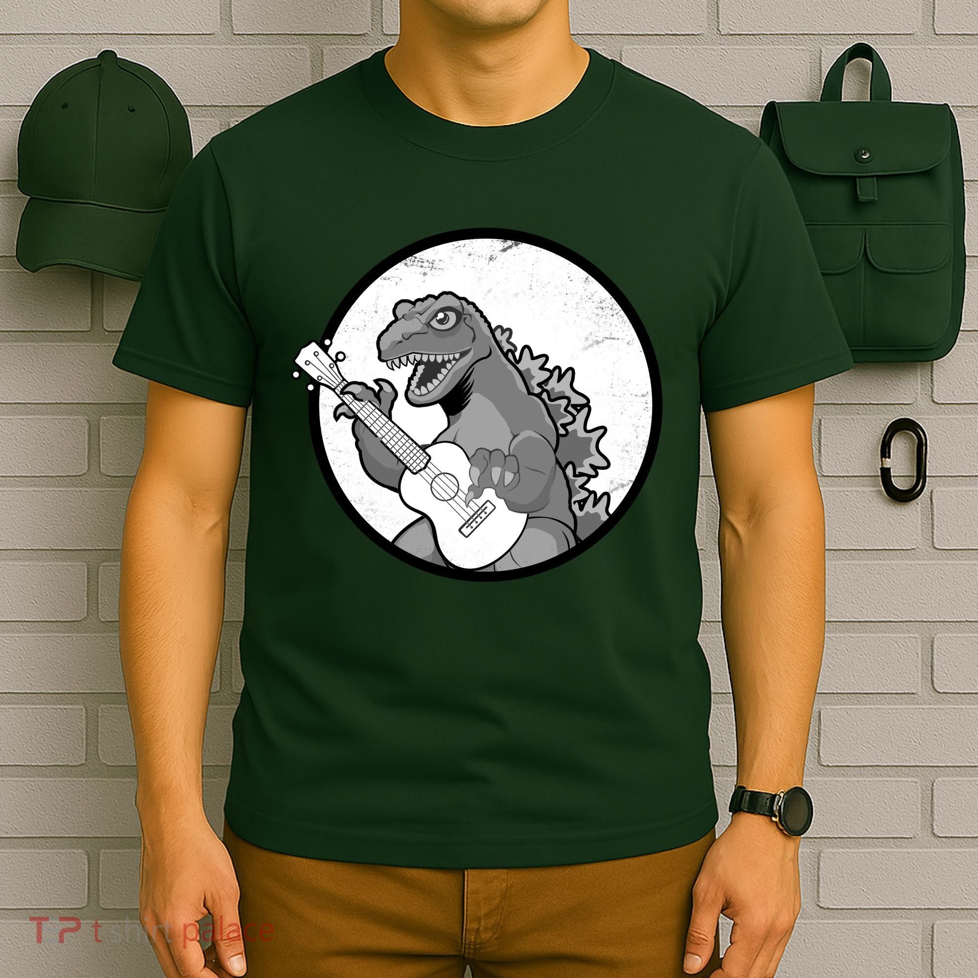 Acoustic Guitar Dinosaur T-Shirt