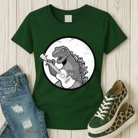 Acoustic Guitar Dinosaur Women's T-Shirt thumb 3