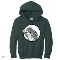 Acoustic Guitar Dinosaur Kids Hoodie thumb 0