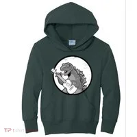 Acoustic Guitar Dinosaur Kids Hoodie thumb 0
