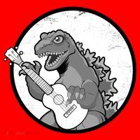 Acoustic Guitar Dinosaur Santa Hat thumb 1