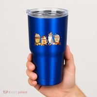 Aussie Coffee Pumpkin Spice Dog Lovers Fall Thanksgiving Funny Gift Tumbler thumb 2
