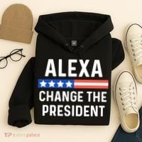 Alexa Change President Funny Usa Flag Hoodie thumb 4