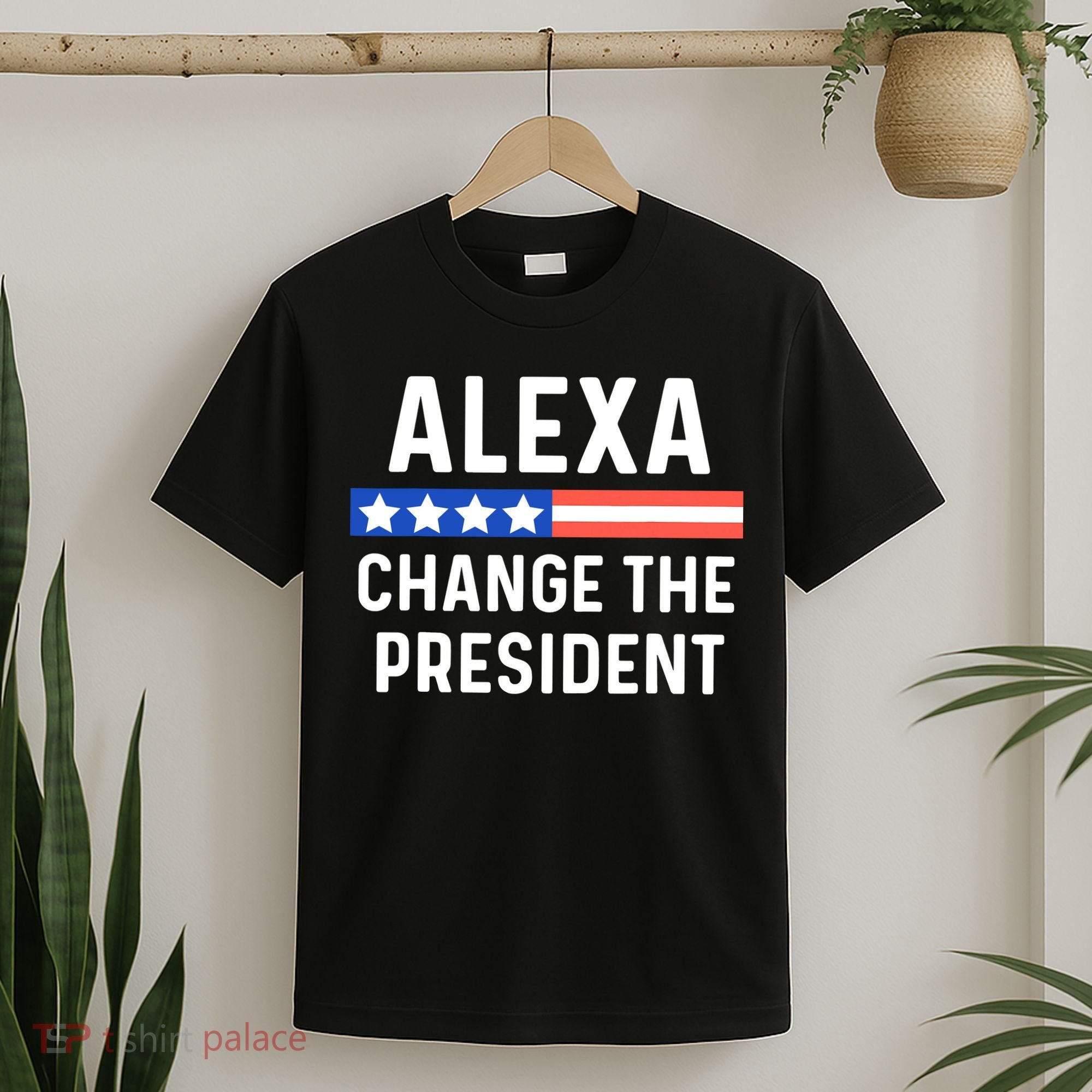 Alexa Change President Funny Usa Flag T-Shirt