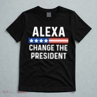 Alexa Change President Funny Usa Flag T-Shirt thumb 5
