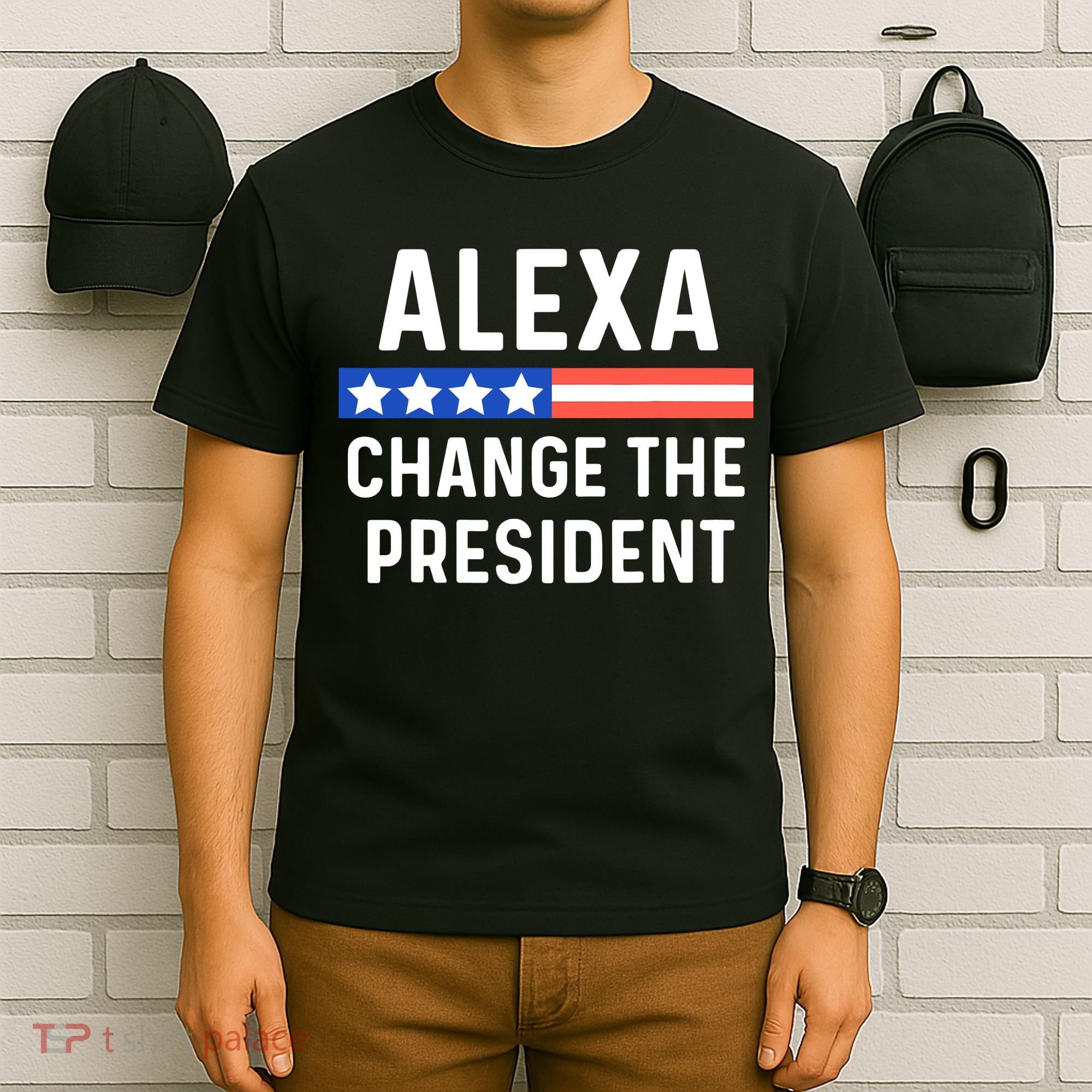 Alexa Change President Funny Usa Flag T-Shirt