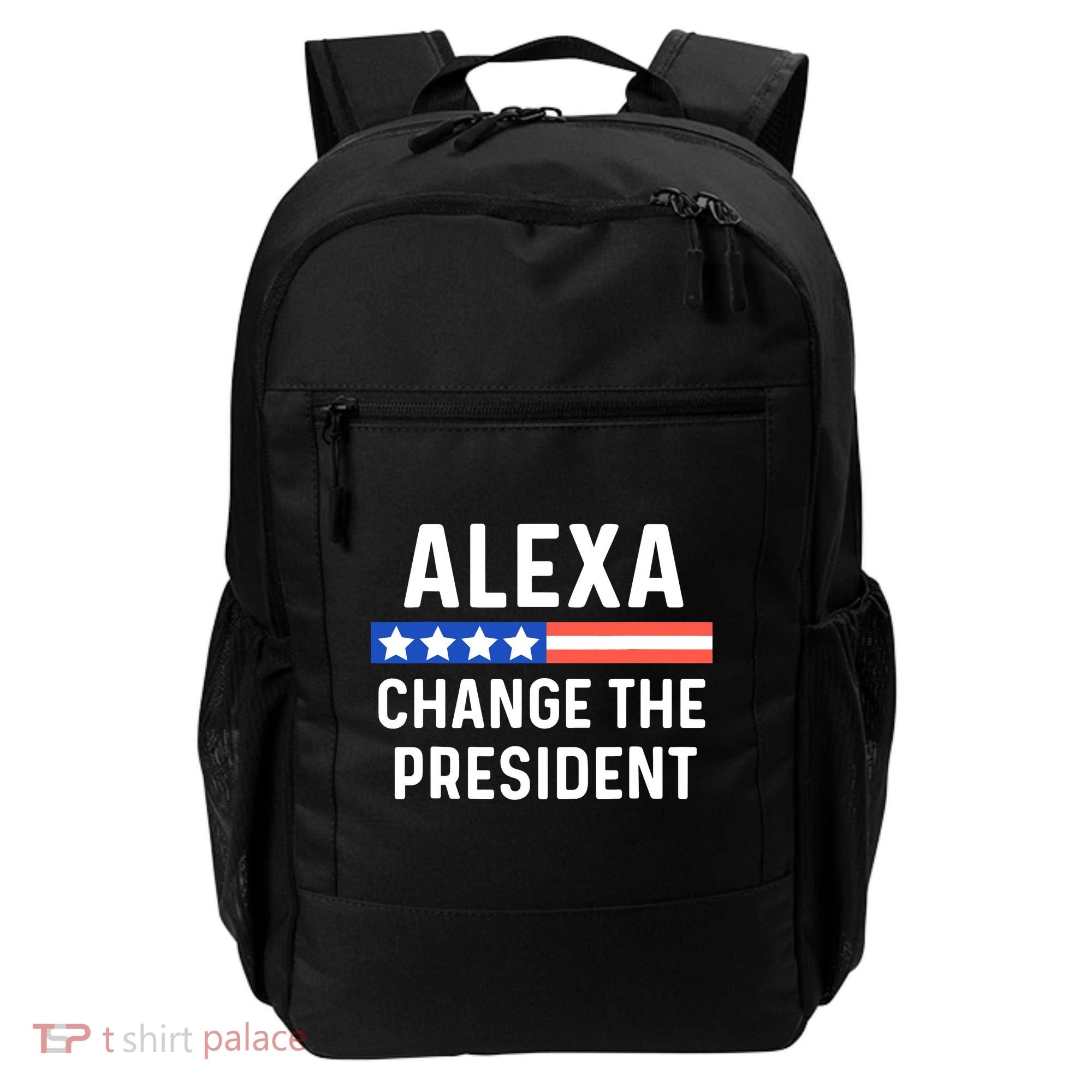 Alexa Change President Funny Usa Flag Backpack