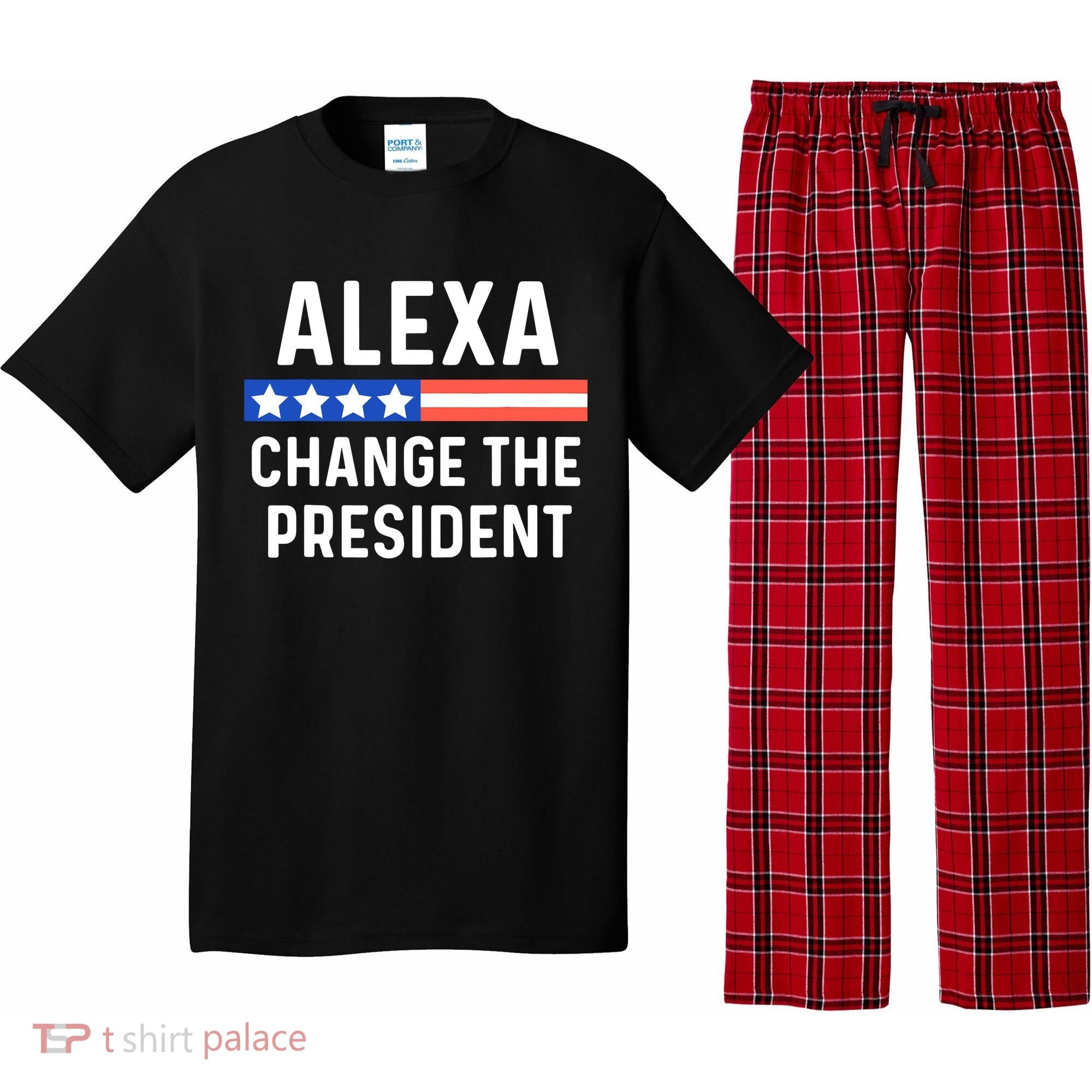 Alexa Change President Funny Usa Flag Pajama Set