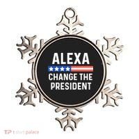 Alexa Change President Funny Usa Flag Ornament thumb 0