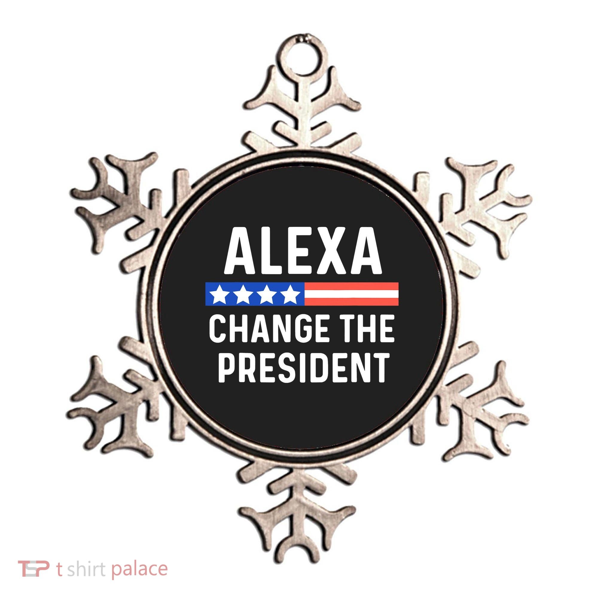 Alexa Change President Funny Usa Flag Ornament