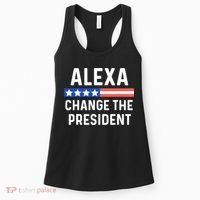 Alexa Change President Funny Usa Flag Women's Tank Top thumb 0
