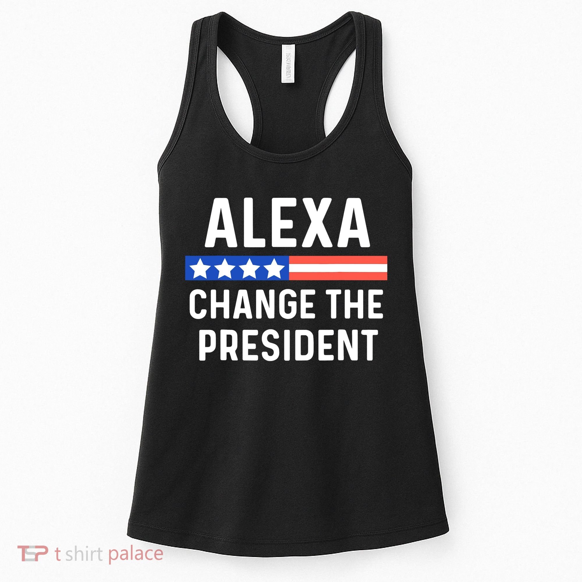 Alexa Change President Funny Usa Flag Women's Tank Top