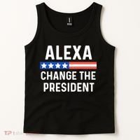 Alexa Change President Funny Usa Flag Tank Top thumb 2