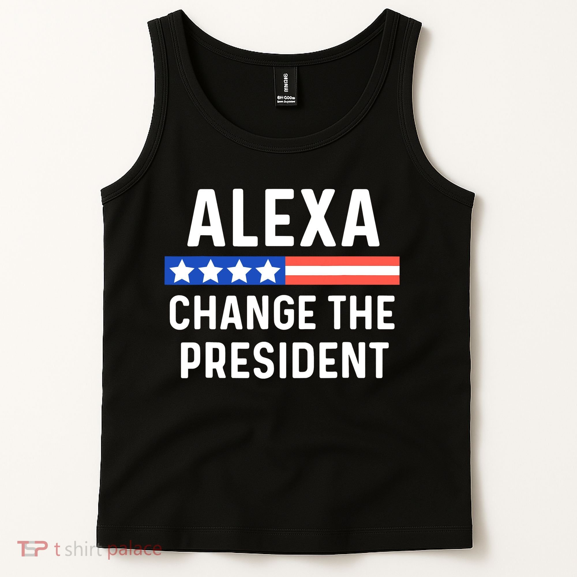 Alexa Change President Funny Usa Flag Tank Top