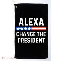 Alexa Change President Funny Usa Flag Golf Towel thumb 0