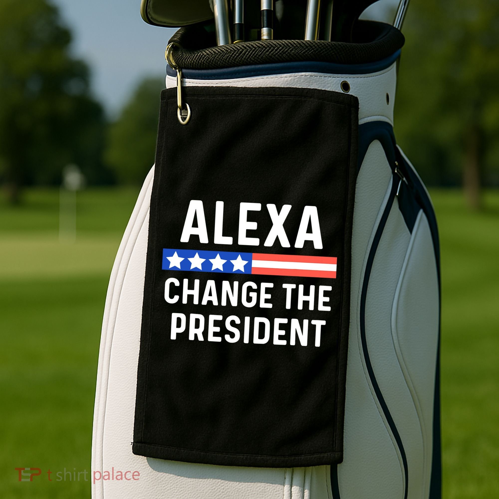 Alexa Change President Funny Usa Flag Golf Towel