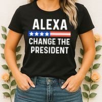 Alexa Change President Funny Usa Flag Women's T-Shirt thumb 2