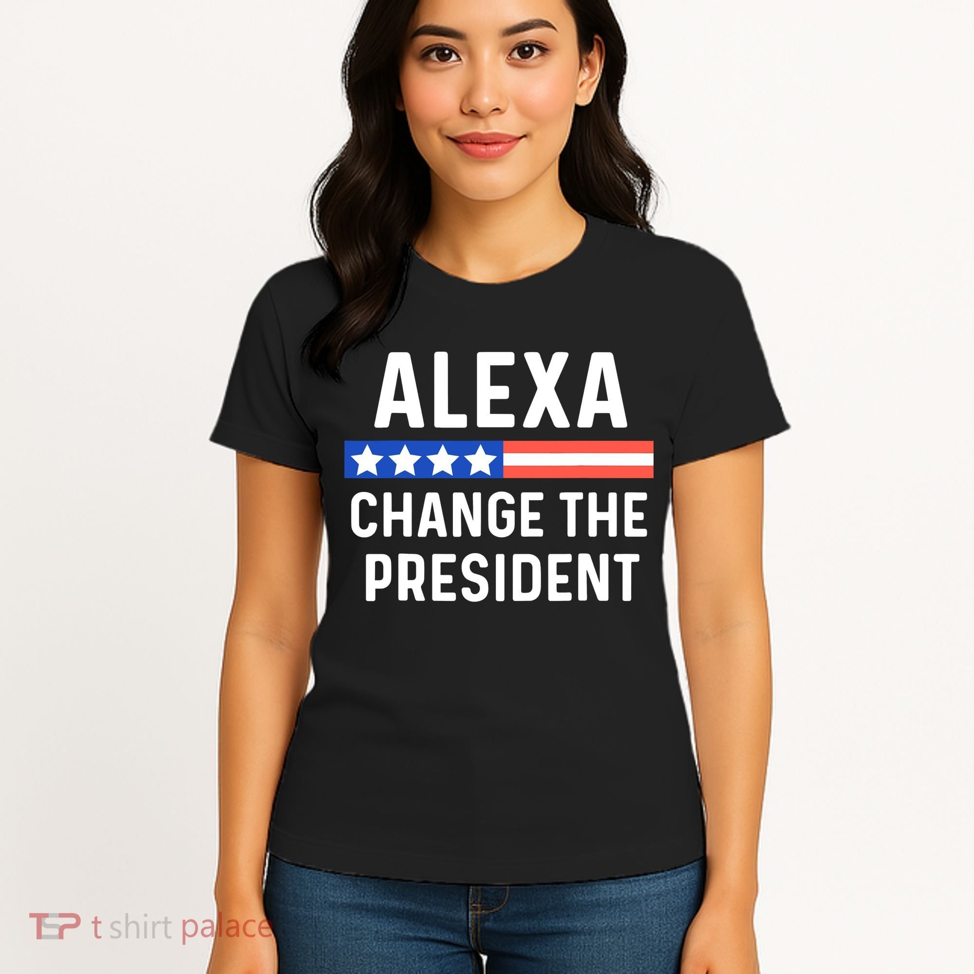 Alexa Change President Funny Usa Flag Women's T-Shirt