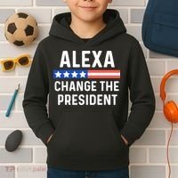 Alexa Change President Funny Usa Flag Kids Hoodie thumb 2