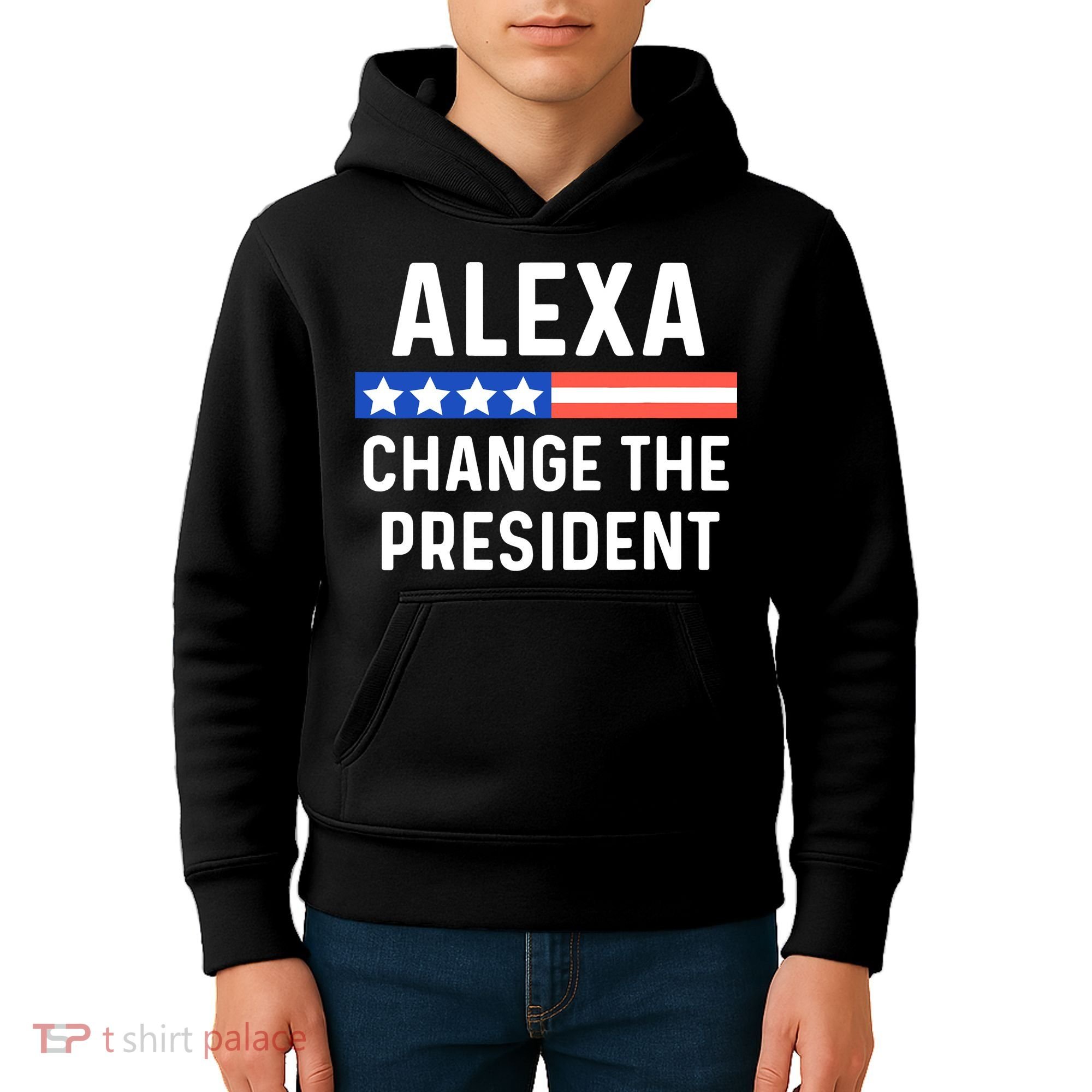 Alexa Change President Funny Usa Flag Kids Hoodie