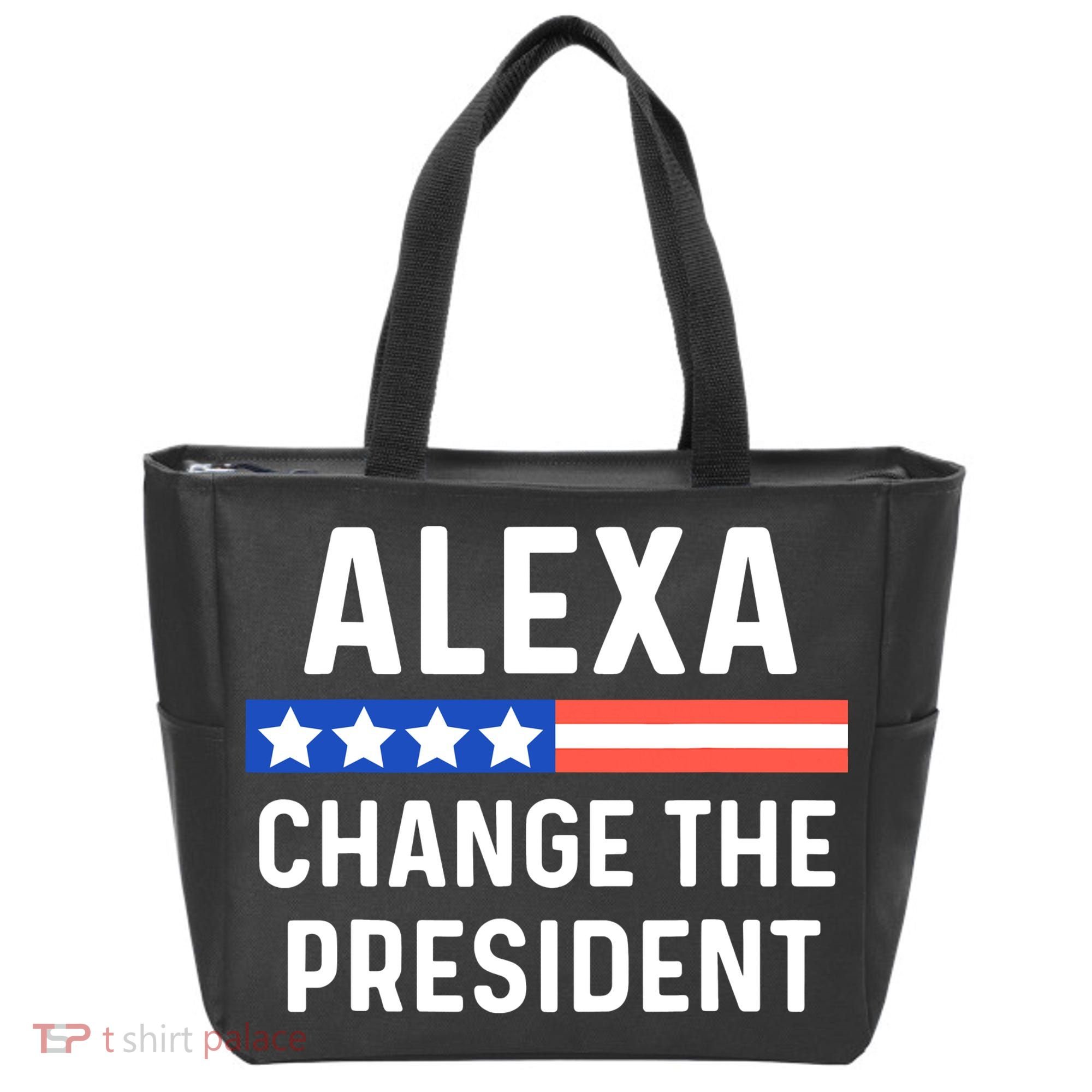 Alexa Change President Funny Usa Flag Tote Bag